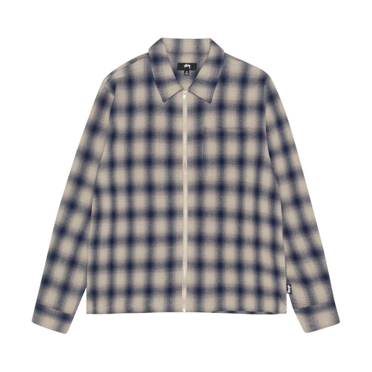 

Рубашка Stussy Zip Twisted Yarn Plaid Shirt, разноцветный
