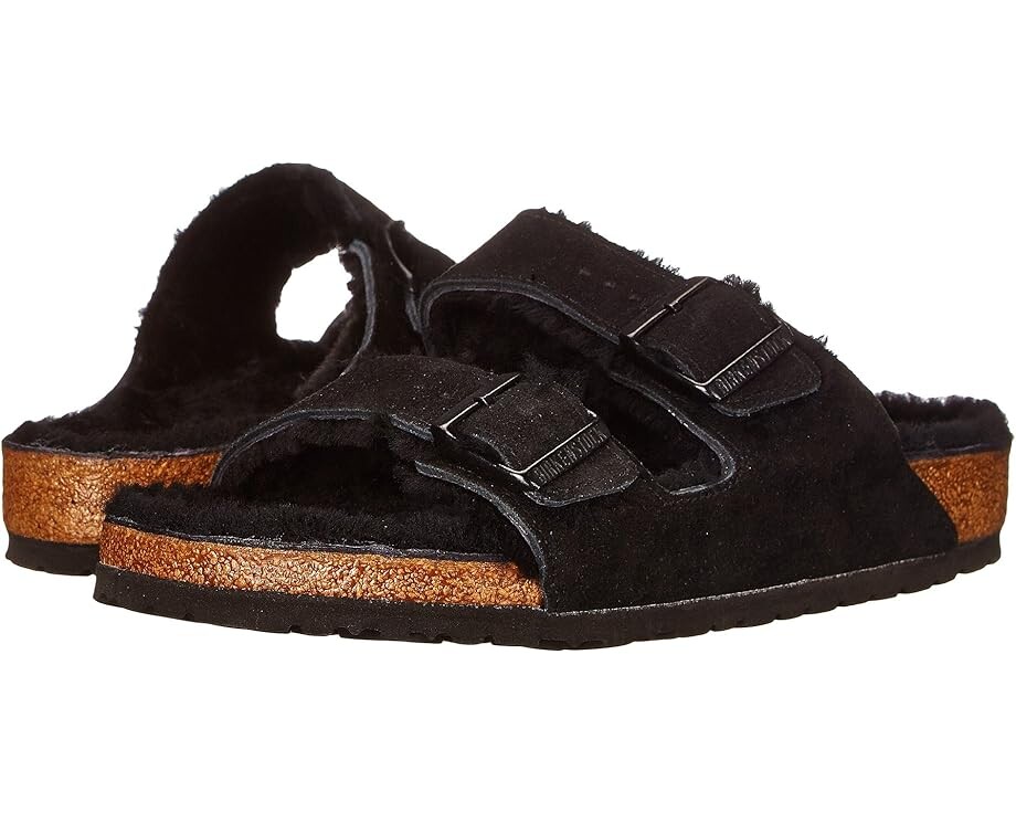 

Сандалии Birkenstock Arizona Shearling - Suede (Unisex), черный