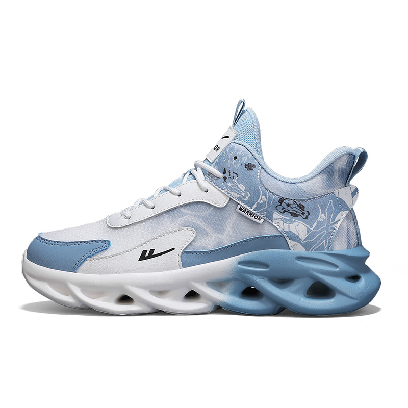 

Легкие, амортизирующие, низкие кроссовки для бега для мужчин WARRIOR, Haze Blue White