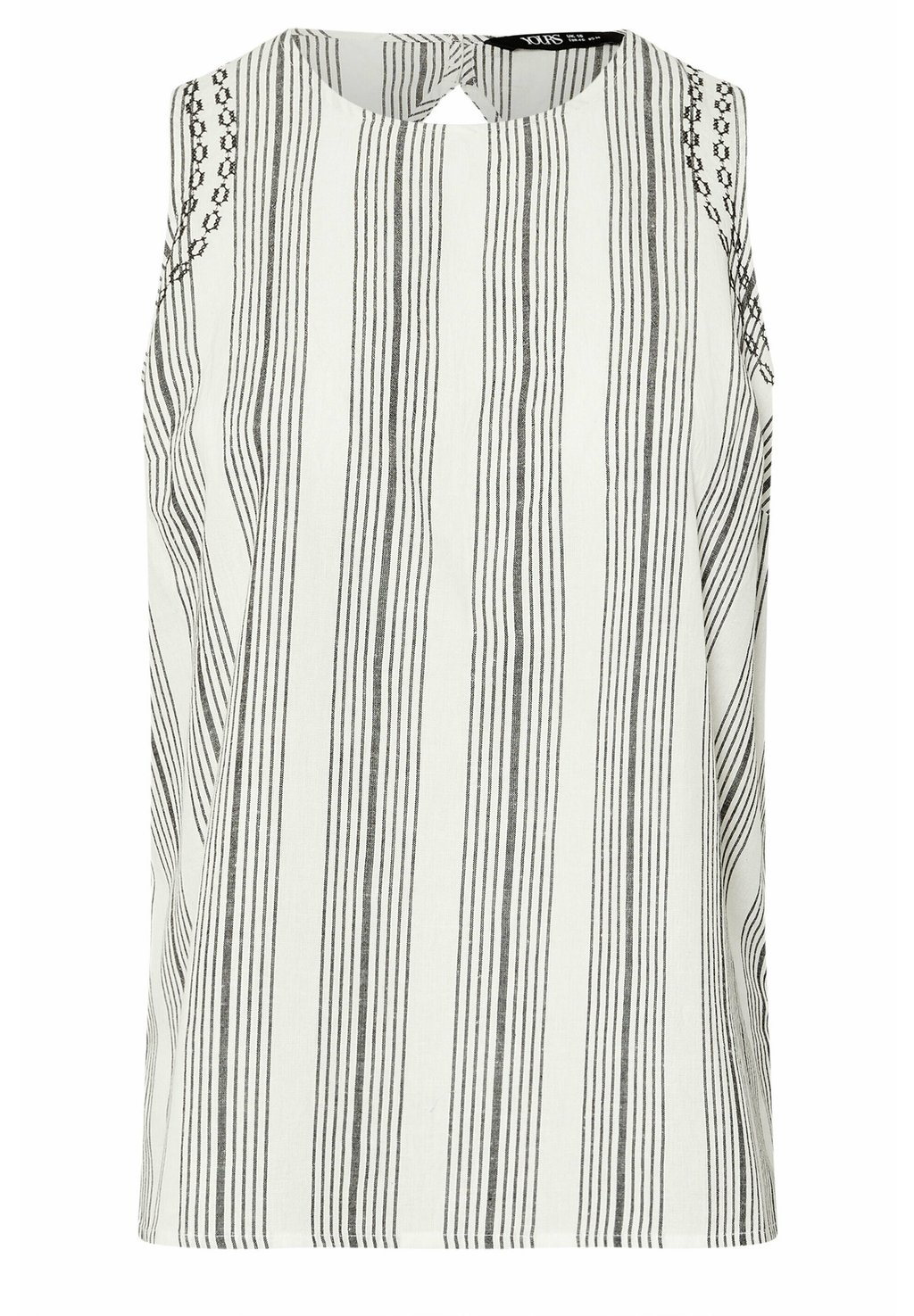 

Блуза STRIPE EMBROIDERED - Top Yours Clothing, белый