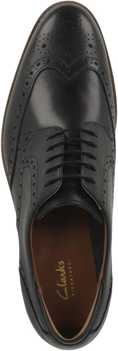 Мужские туфли на шнуровке Clarks Craft Remi Tip, Black — фото 2