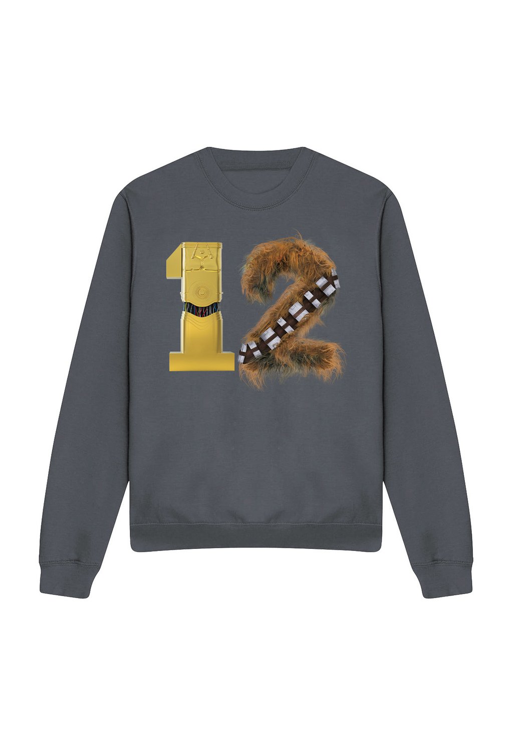 

Толстовка STAR WARS C3PO CHEWBACCA 12 PRINT Star Wars, антрацит
