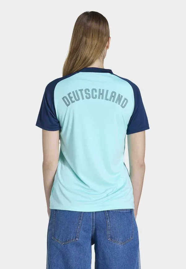 Футболка с принтом deutschland dfb 26 away prematch top tshirt Adidas Originals, Flash Aqua — фото 3