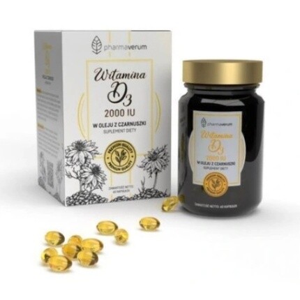 

Витамин D3 Масло черного тмина 2000 МЕ - Поддержка иммунитета - 60 капсул Premium Wellness