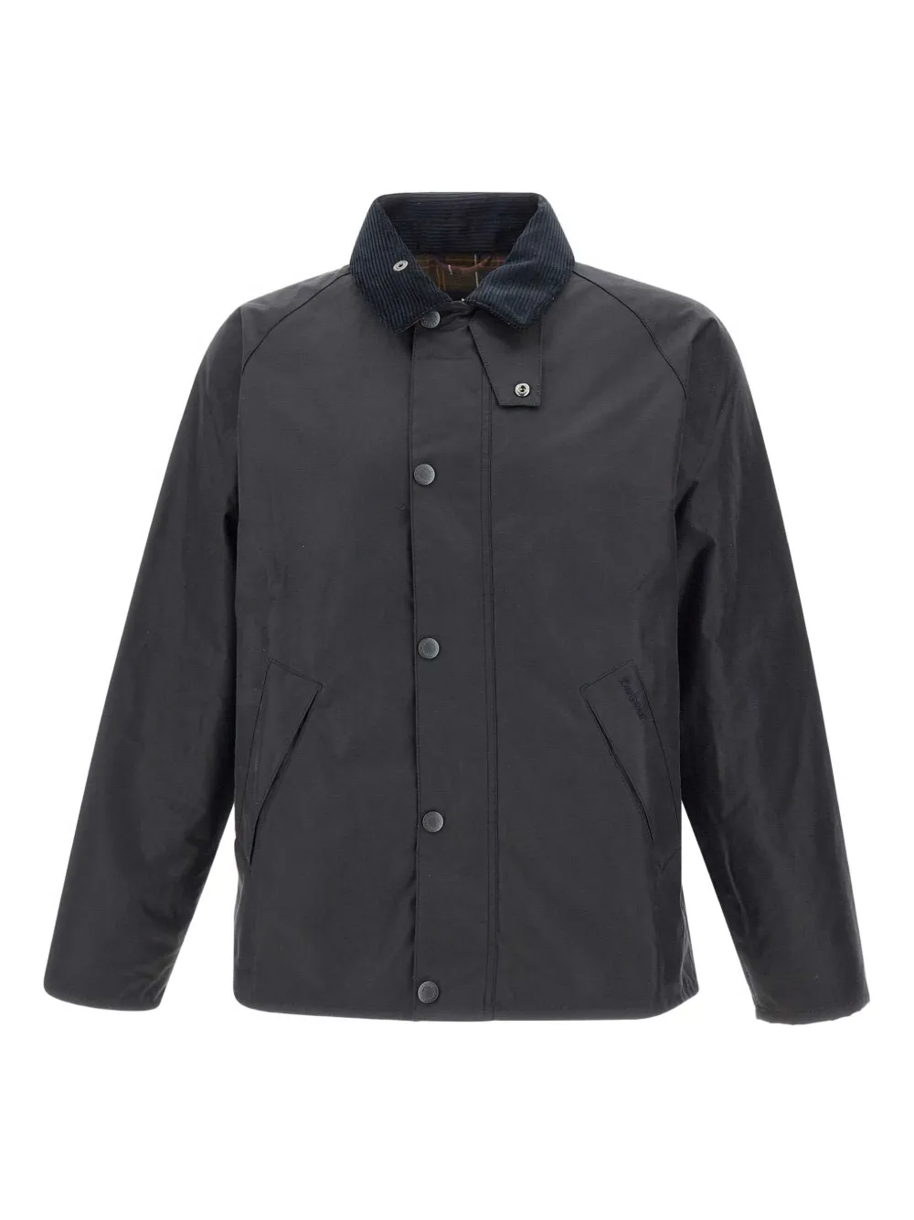 

Куртка из вощеного хлопка с вельветовым воротником Barbour, черный