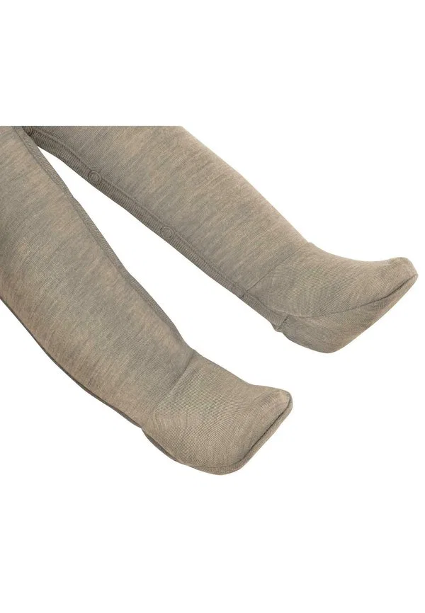 Боди strampler mit füßen, schlafanzug einteiler aus merinowolle, комбинезон для сна Normani Outdoor Sports, Beige — фото 3
