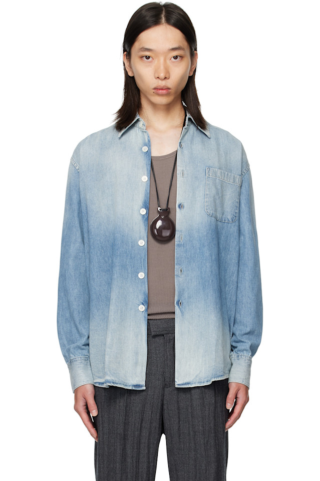 

Our Legacy Синяя джинсовая рубашка