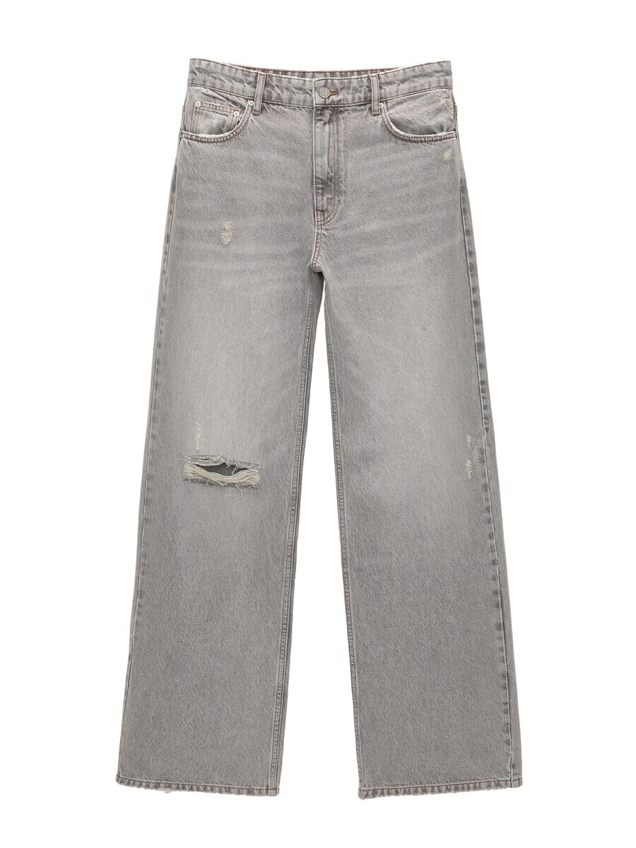 

Джинсы Pull&Bear Wide leg Jeans, серый деним