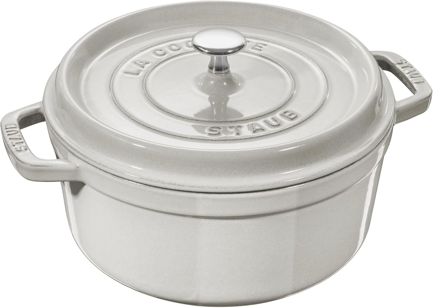 

Staub La Cocotte Round 40501-412 Pico Cocotte Round Campagne 9,4 дюйма (24 см), большой, отлитый для обеих рук, эмалированная кастрюля, совместим с индукционной индукцией, аутентичный японский продукт с серийным номером, Camperne