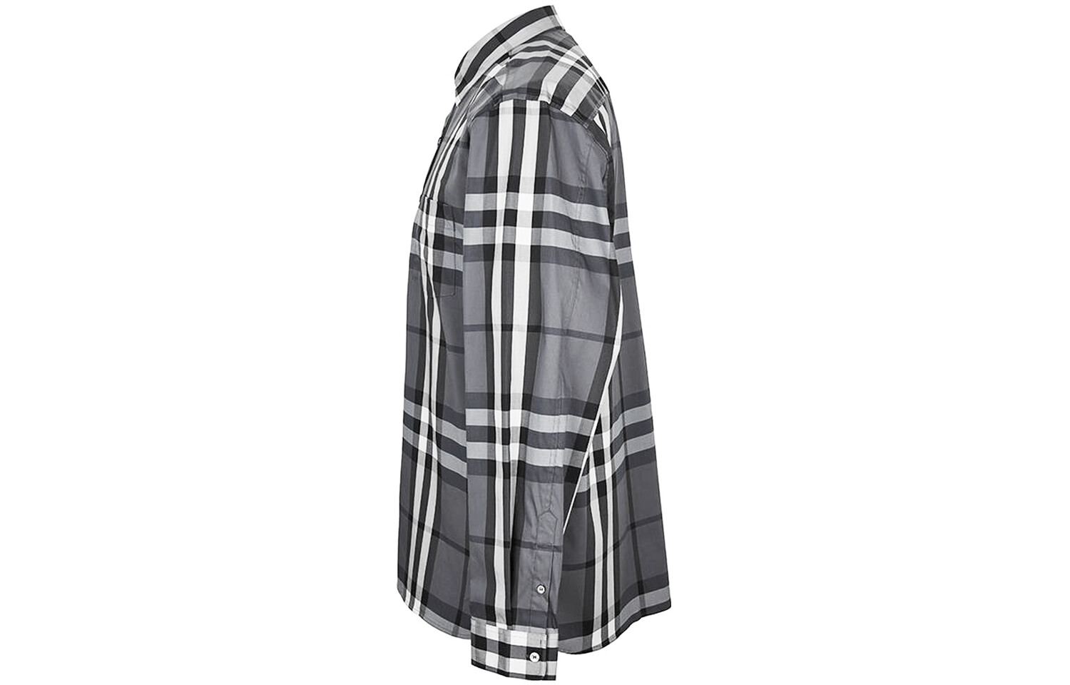 Рубашка из хлопка стрейч Burberry, клетка, серый/белый/черный — фото 3