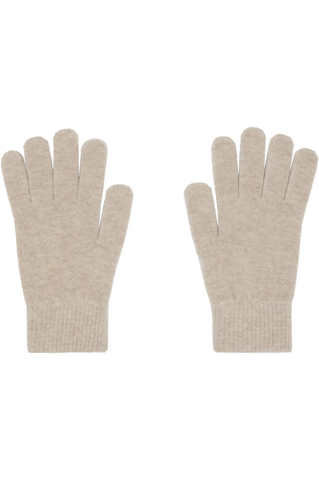 

Yves Salomon Бежевые кашемировые перчатки