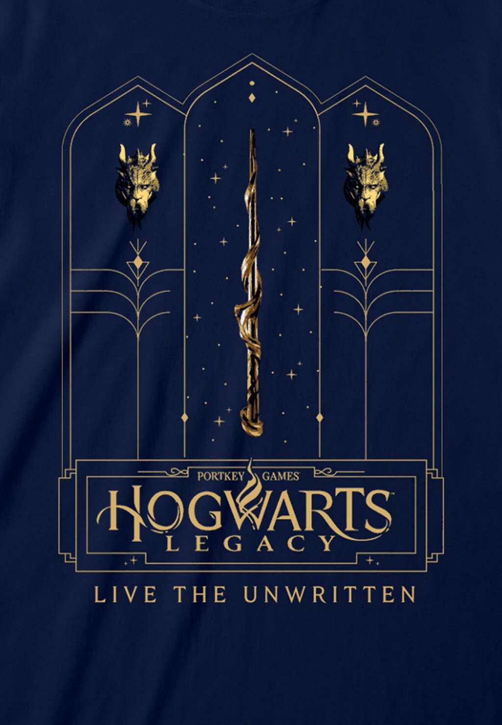 

Футболка с принтом HOGWARTS LEGACY GOLDEN Henry Tiger, темно-синий