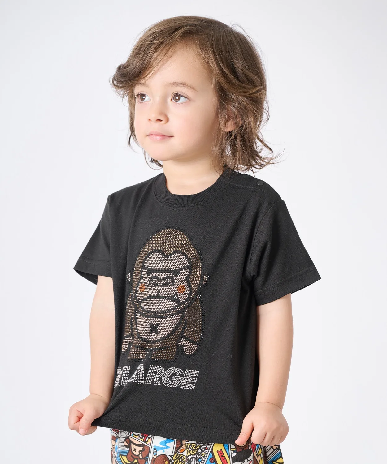 Детская футболка с камнями Funny Gorilla XLARGE KIDS черная