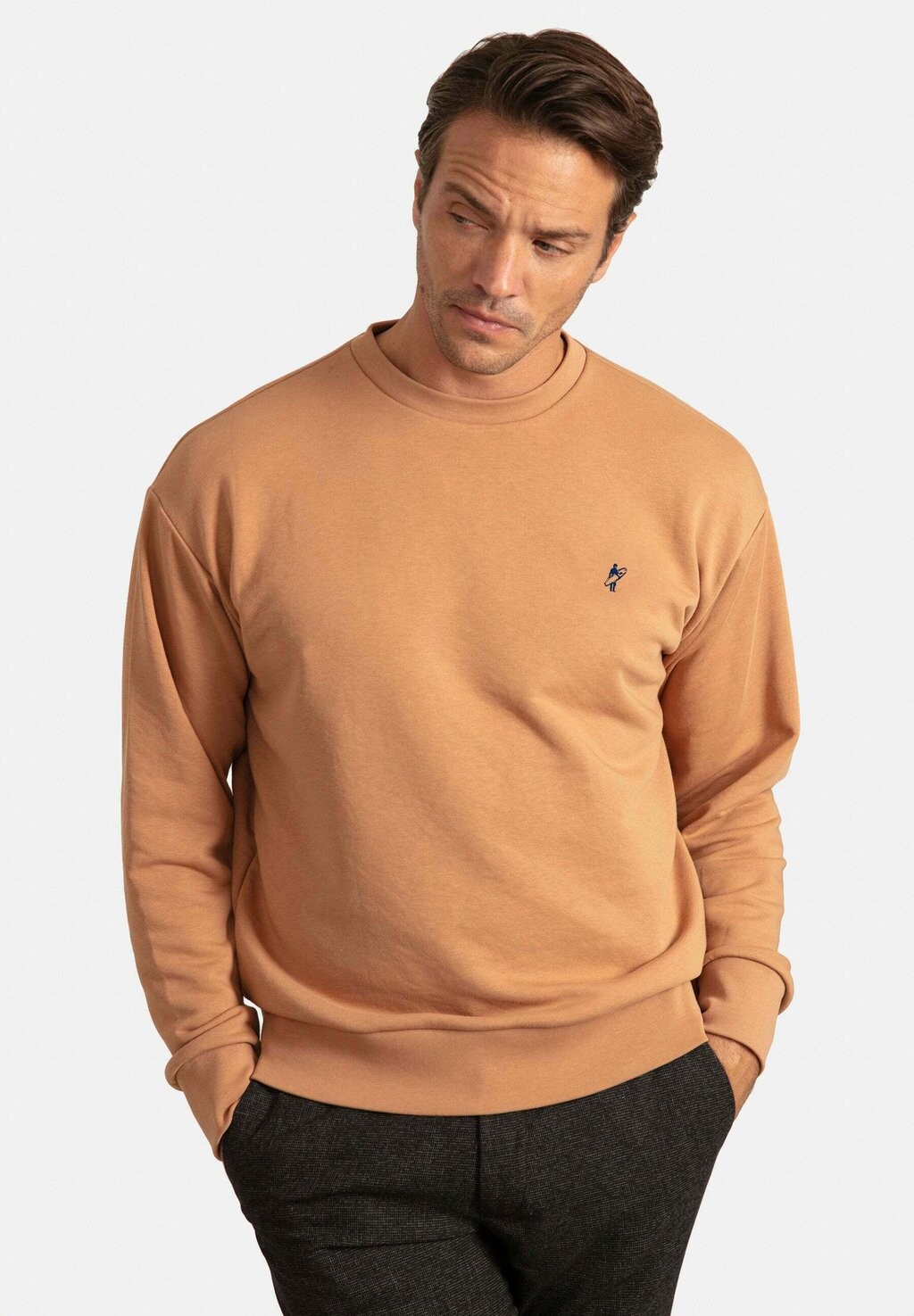 

Толстовка HALF OVERSIZE SWEATSHIRT Jacey Quinn, цвет latte brown
