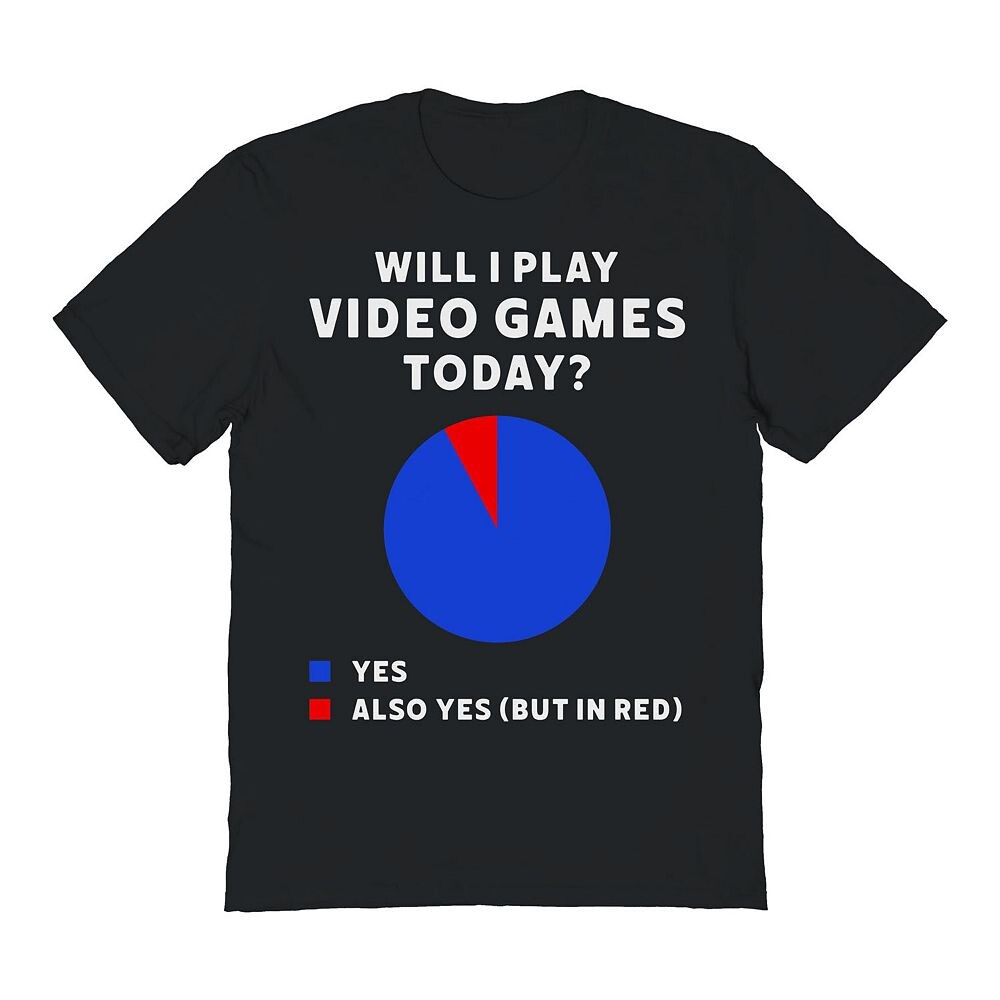 

Мужская футболка COLAB89 от Threadless «Will I Play Video Games Today» с графическим рисунком COLAB89 by Threadless, черный