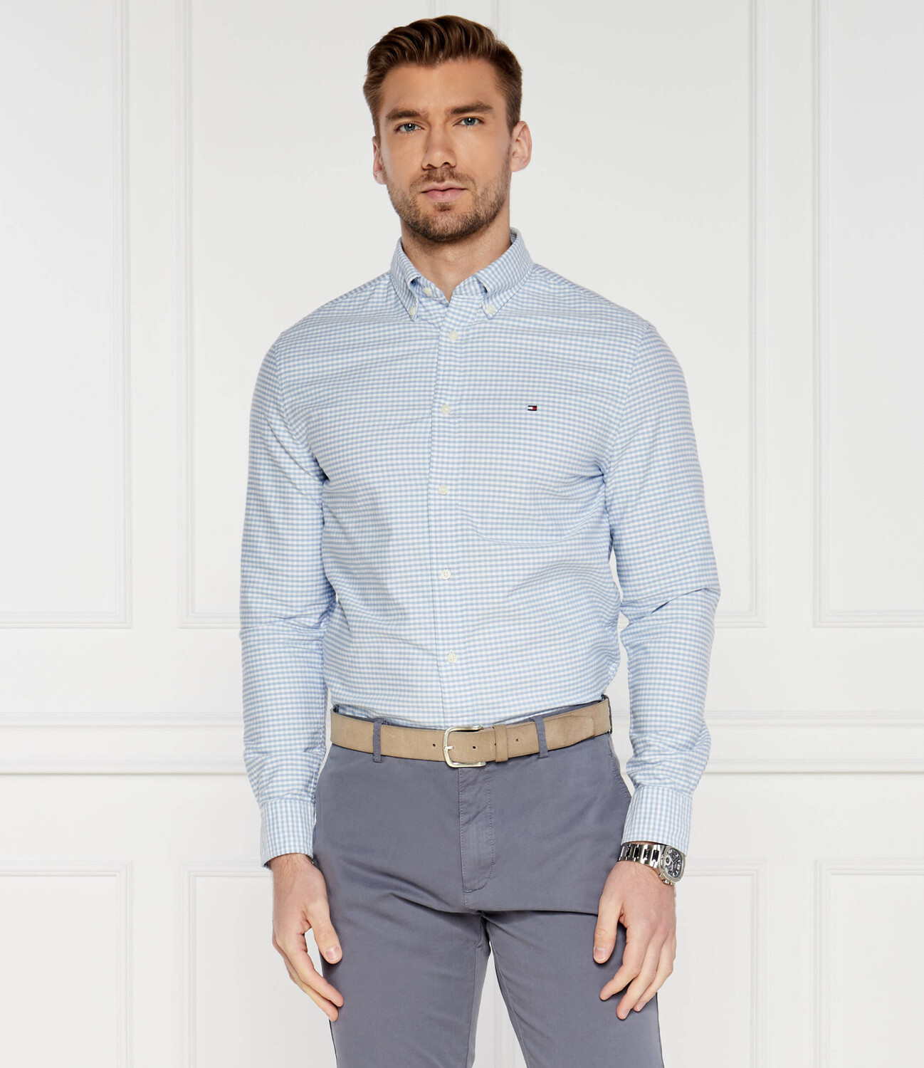 Рубашка Tommy Hilfiger Regular Fit, синий — фото 3