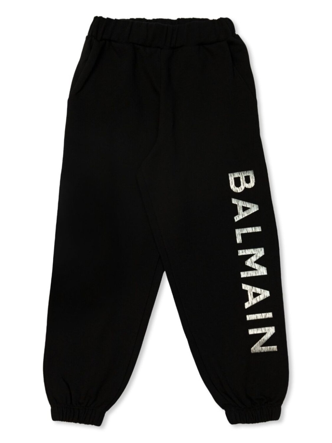 

Balmain Kids хлопковые спортивные брюки с логотипом, черный