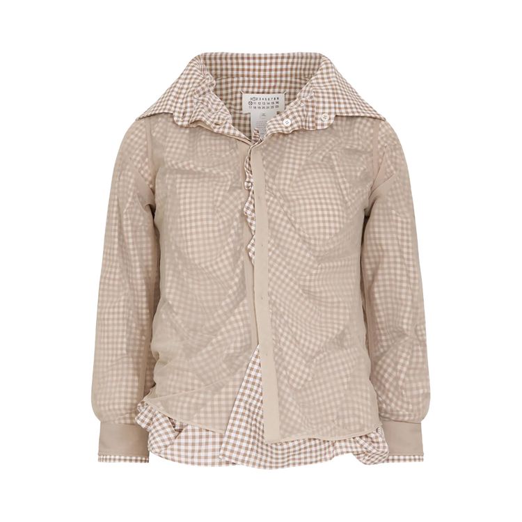 

Рубашка Maison Margiela Long-Sleeve Shirt 'Camel/Tan/White', желто-коричневый