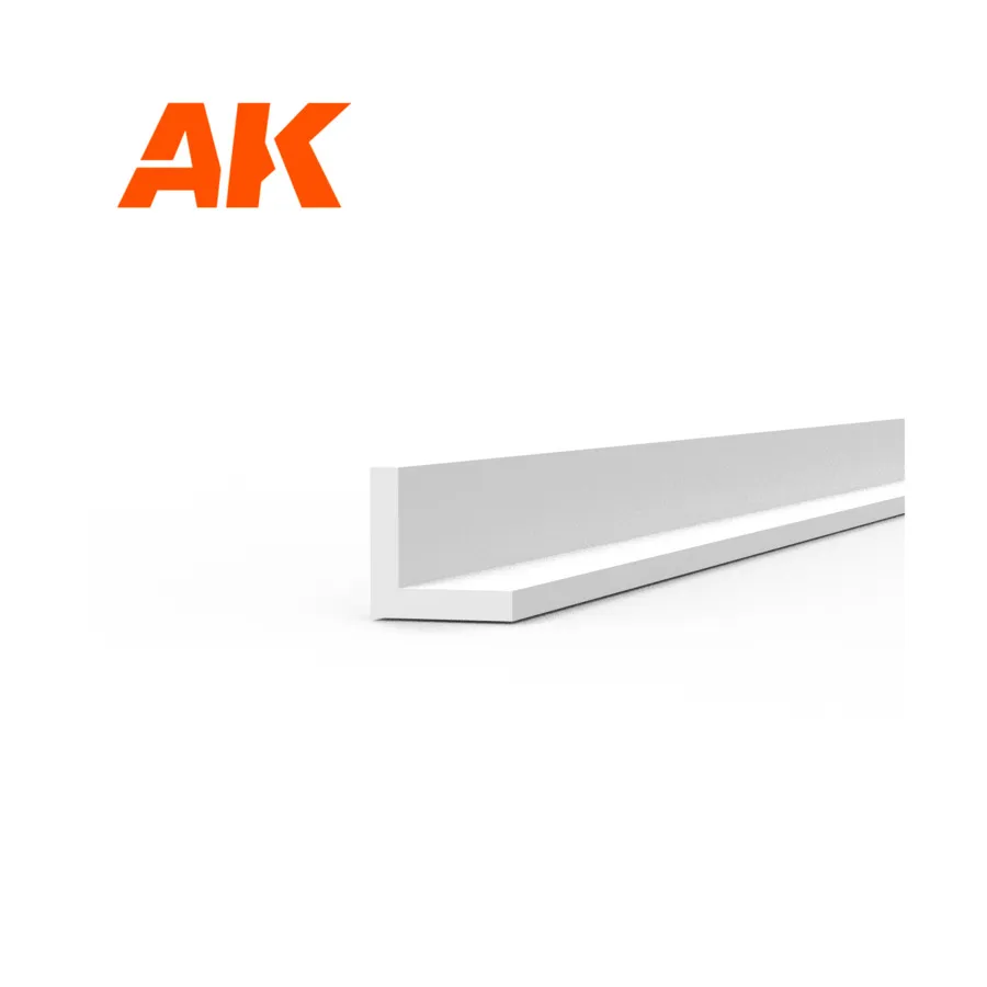 

Уголок стироловый - 1,5 х 1,5 х 350 мм., High Quality Modeling Styrene