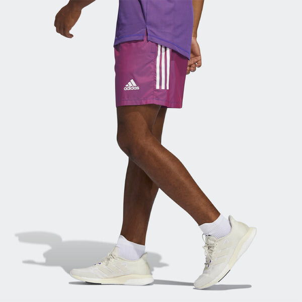 Шорты adidas Primeblue Short Contrasting Colors Training Sports Shorts Metallic Red, красный — фото 4