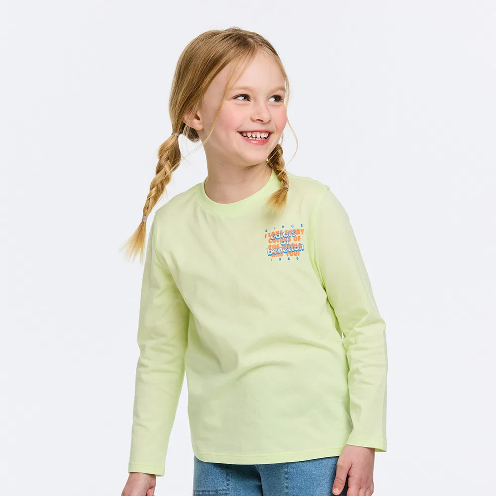 Детская футболка с графическим принтом, светло-мятная, от Benetton Kids
