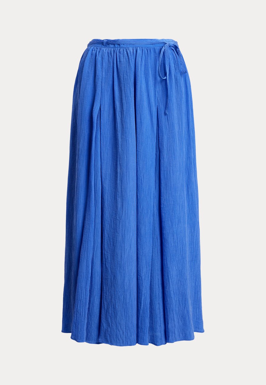 Юбка Polo Ralph Lauren CRINKLED A-LINE WRAP SKIRT, Indigo Sky/Blue — фото 4