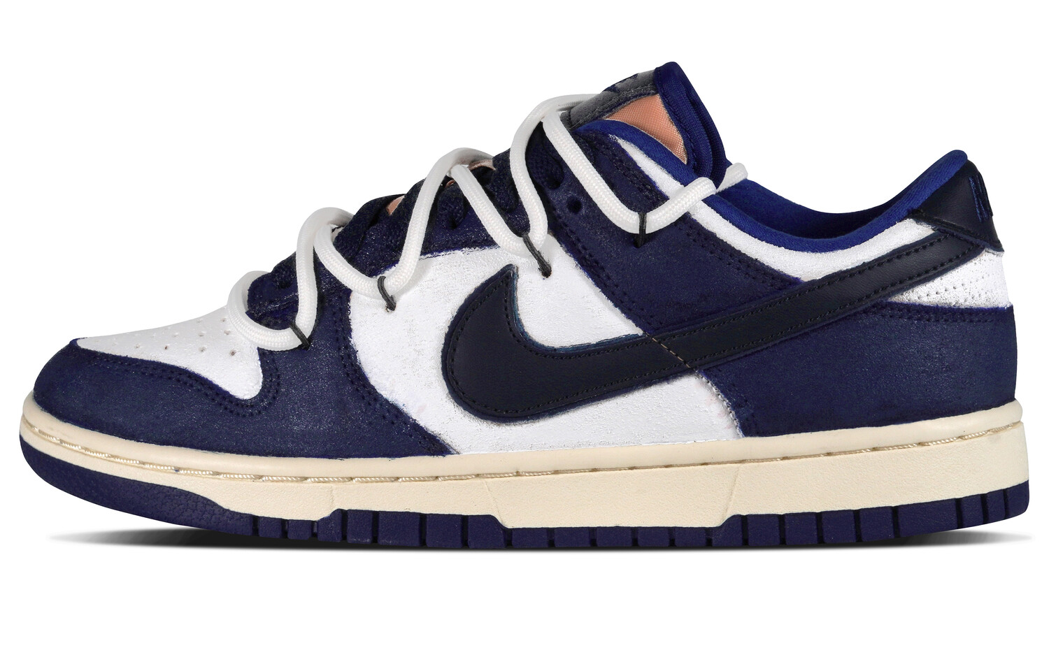 

Кроссовки для скейтбординга Dunk женские с низким верхом, белый/синий Nike