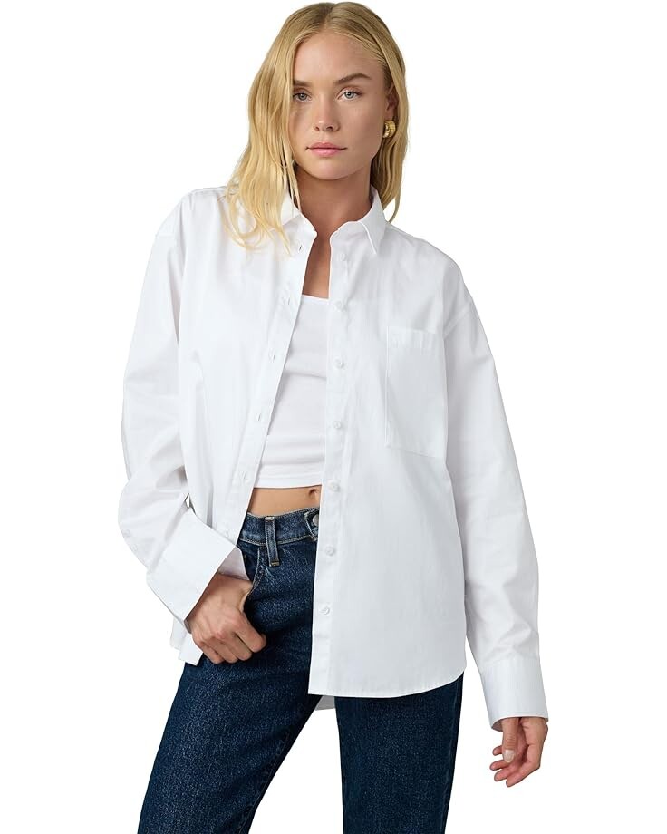 

Рубашка Joe's Jeans The Boyfriend Button Down Shirt, цвет Optic White