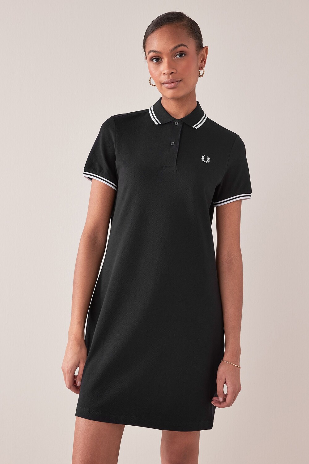 

Платье-Поло с двойной окантовкой Fred Perry, черный