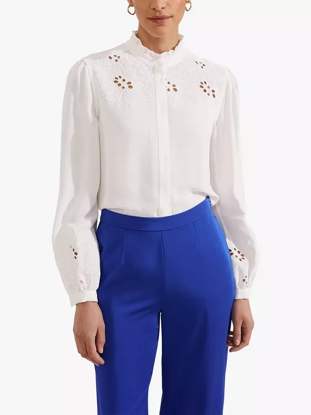 

Рубашка Hobbs Ada Embroidered, слоновая кость