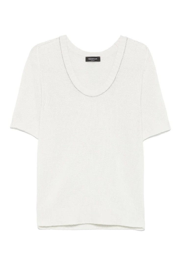 

Свободный трикотажный топ Fabiana Filippi, белый