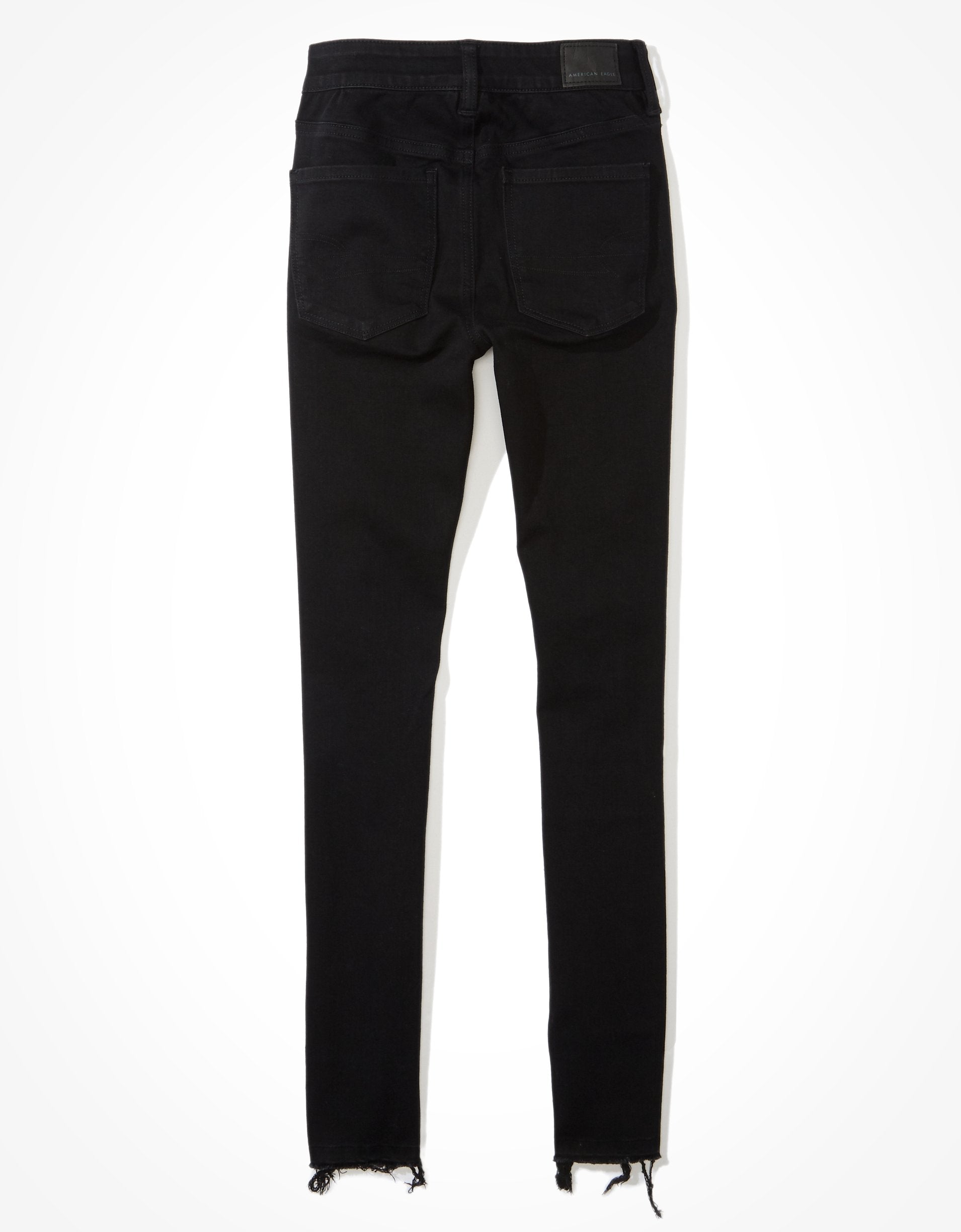 

AE Dream Ripped Джеггинсы с высокой талией American Eagle Outfitters, черный