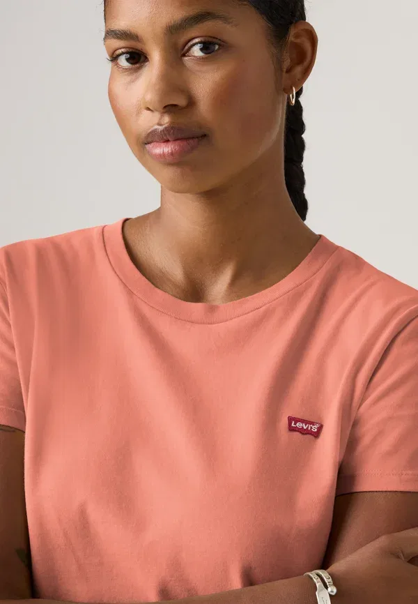 Футболка с принтом Levi'S Perfect Tee, терракотовый — фото 4