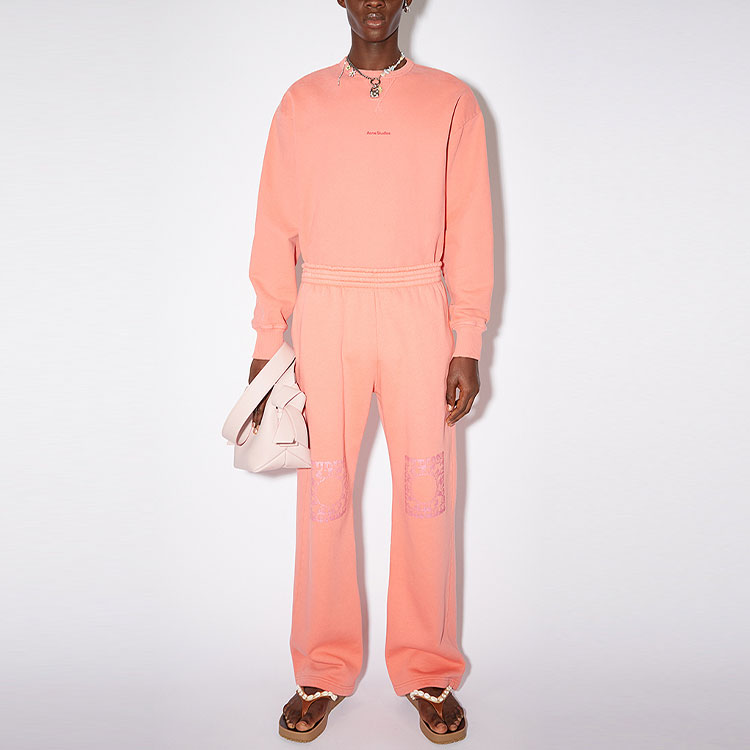Повседневные брюки мужские розовые Acne Studios — фото 4
