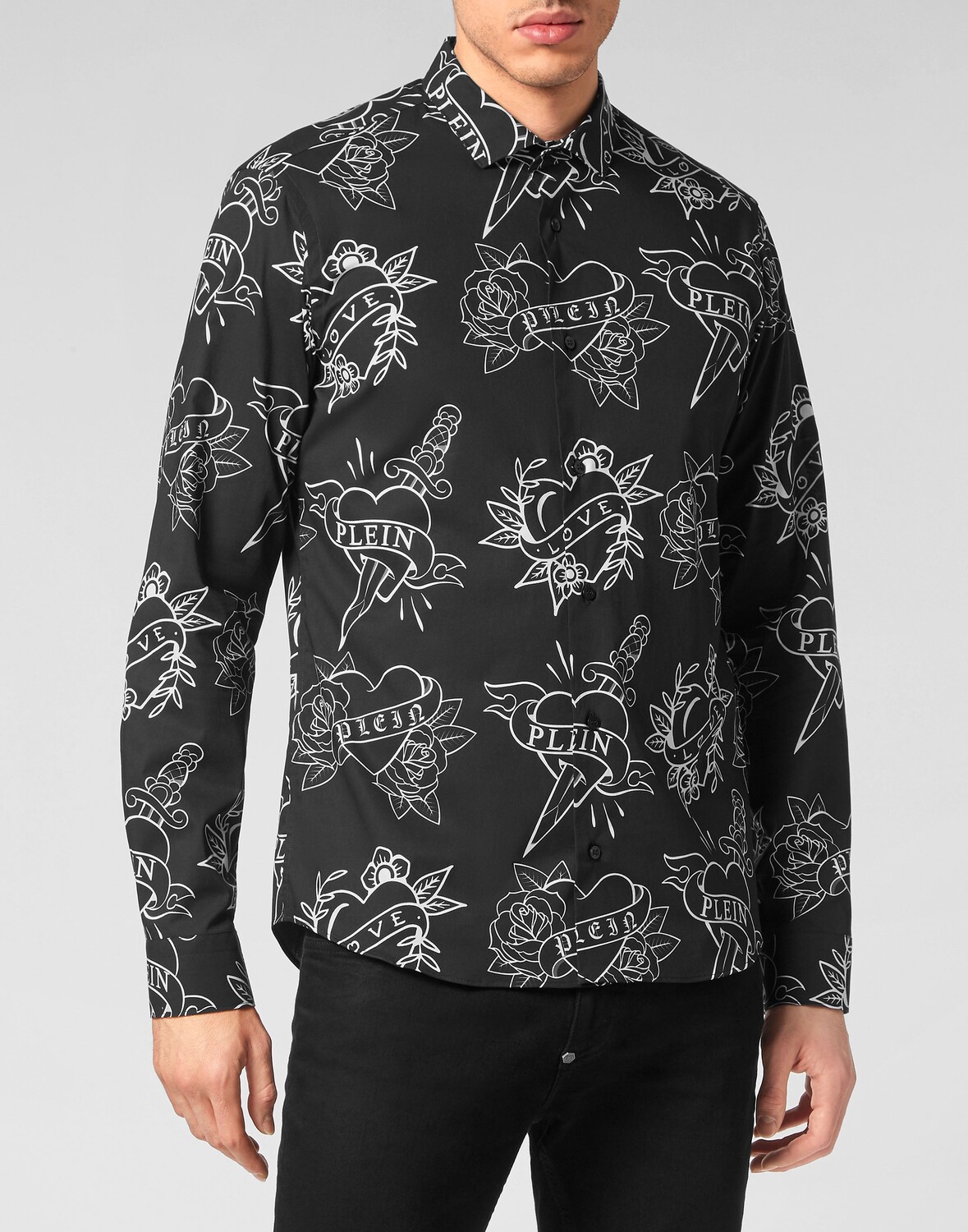 

Рубашка Sugar Daddy Cut LS Love Philipp Plein, черный