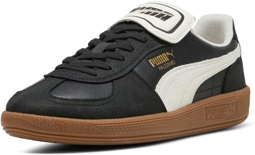 Мужские кроссовки PUMA Palermo Premium на шнуровке повседневные - черные — фото 2