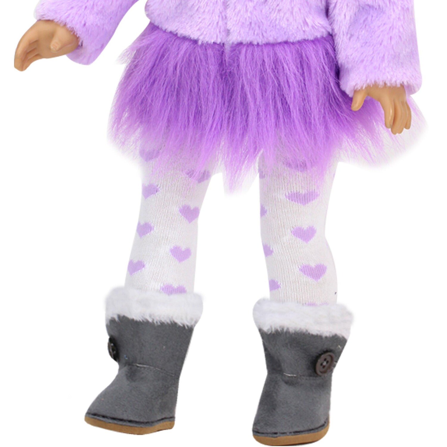 Сапоги Sophia’s Dolls 18 дюймов серого цвета, обувь для куколок Teamson Kids, серый — фото 3