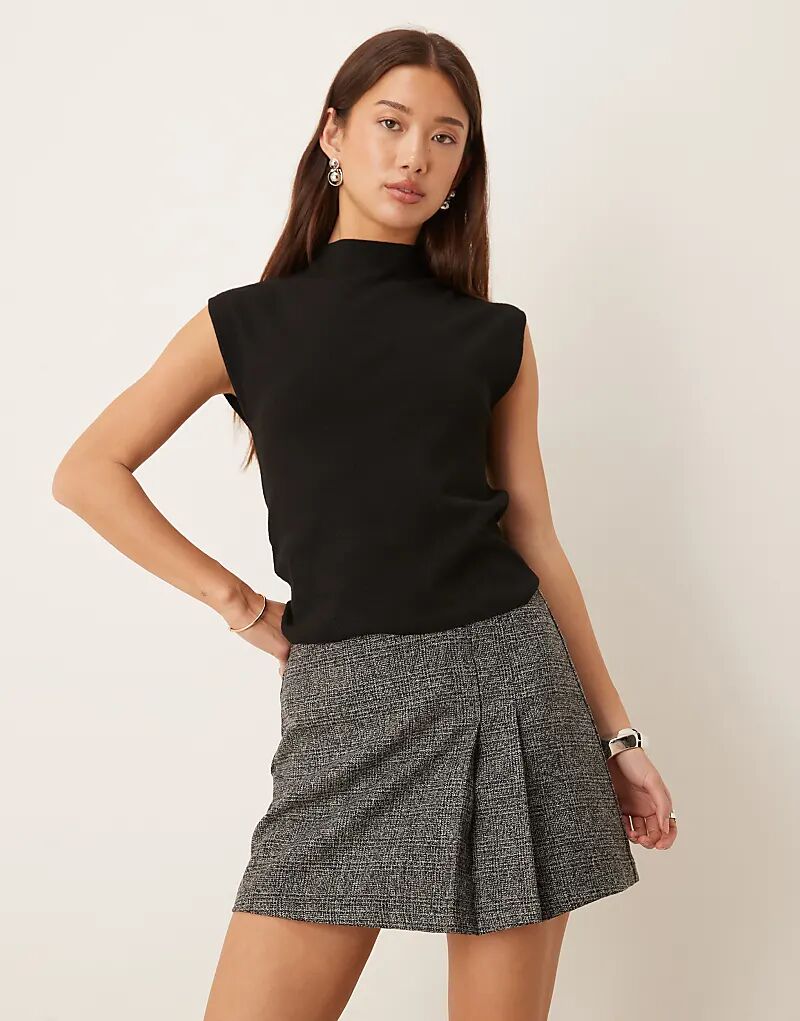 

Мини-юбка JDY в серую клетку, приталенная