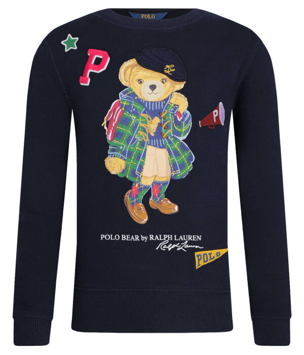 

Толстовка Polo Ralph Lauren Bearcnfleece с принтом с медведем, синий