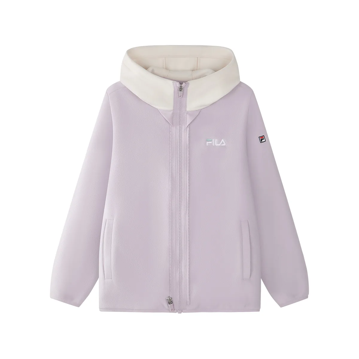 Пуховик с капюшоном, умеренный, с микроростяжкой и ветрозащитой FILA KIDS, F-PR Town Purple — фото 3