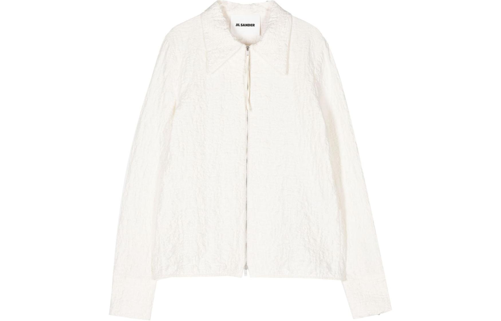 

Куртка-куртка-рубашка с застежкой-молнийй и мятым узором JIL SANDER, Cream, Бежевый, Куртка-куртка-рубашка с застежкой-молнийй и мятым узором JIL SANDER, Cream