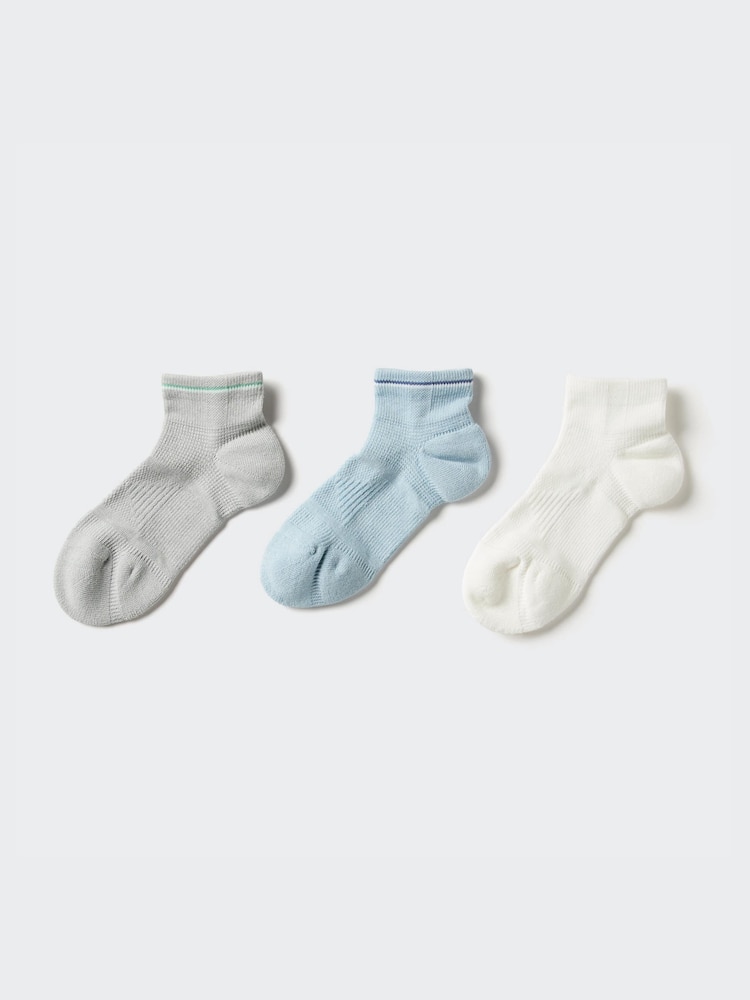 

Короткие носки теплые 3 пары Uniqlo, цвет 03 серый
