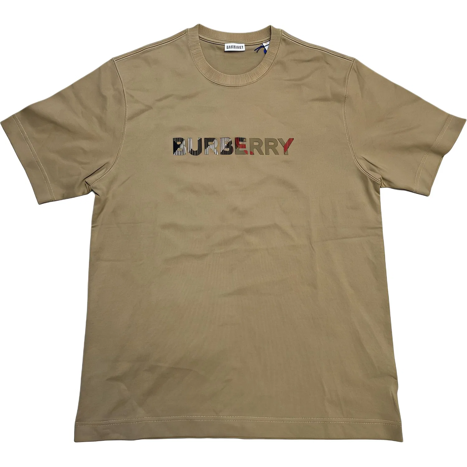 Футболка мужская Burberry Khaki, с круглым вырезом, средней посадки