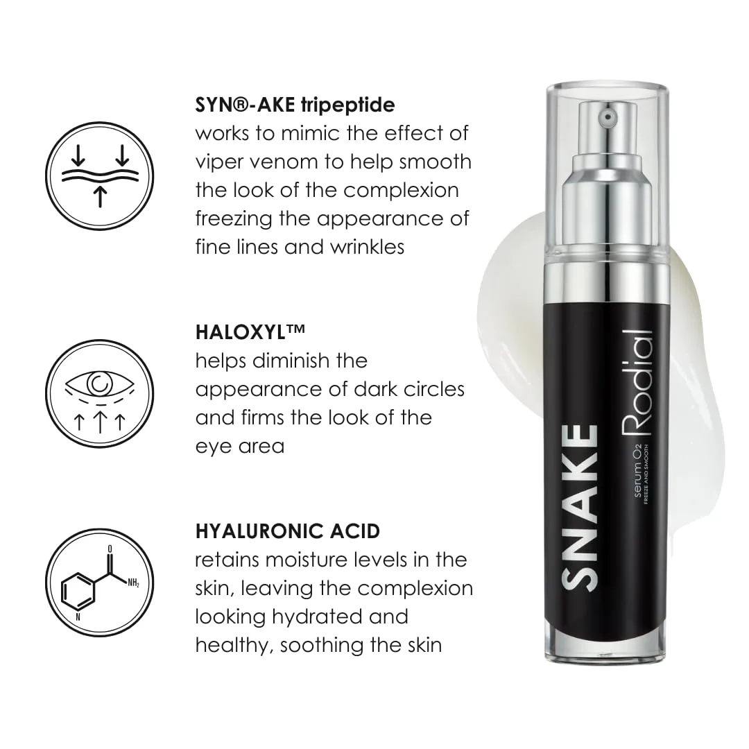 Сыворотка Rodial — Snake Serum O2 . высокоэффективная с эффектом блюра для уменьшения морщин, Syn-ake, 28.63 г — фото 4