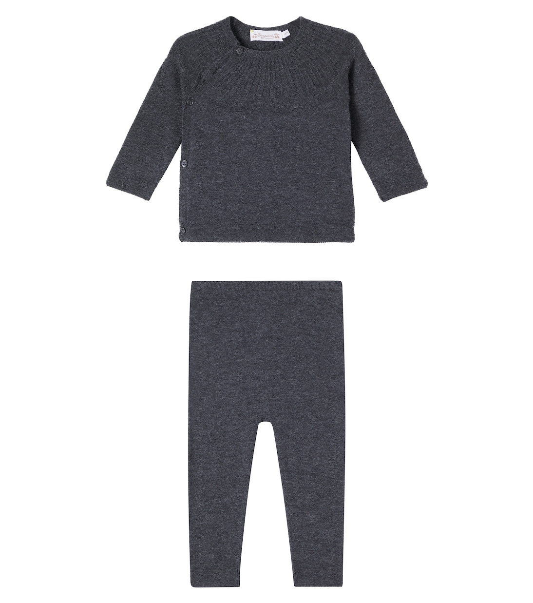 

Детский комплект из шерсти и хлопка: свитер и штанишки Baby Jina Bonpoint, Gris Chine F.