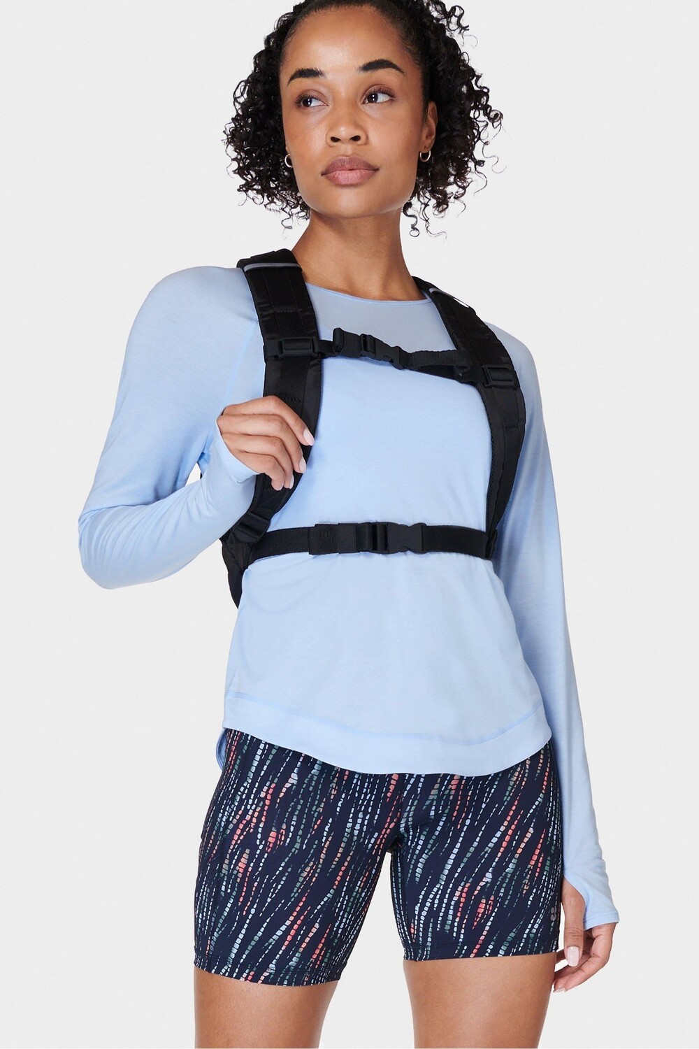 

Шорты для бега с принтом Zero Gravity 2 0 6 дюймов Sweaty Betty, синий