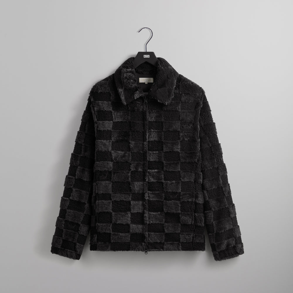 

Куртка Kith Lloyd Faux Fur Coaches Jacket, черный