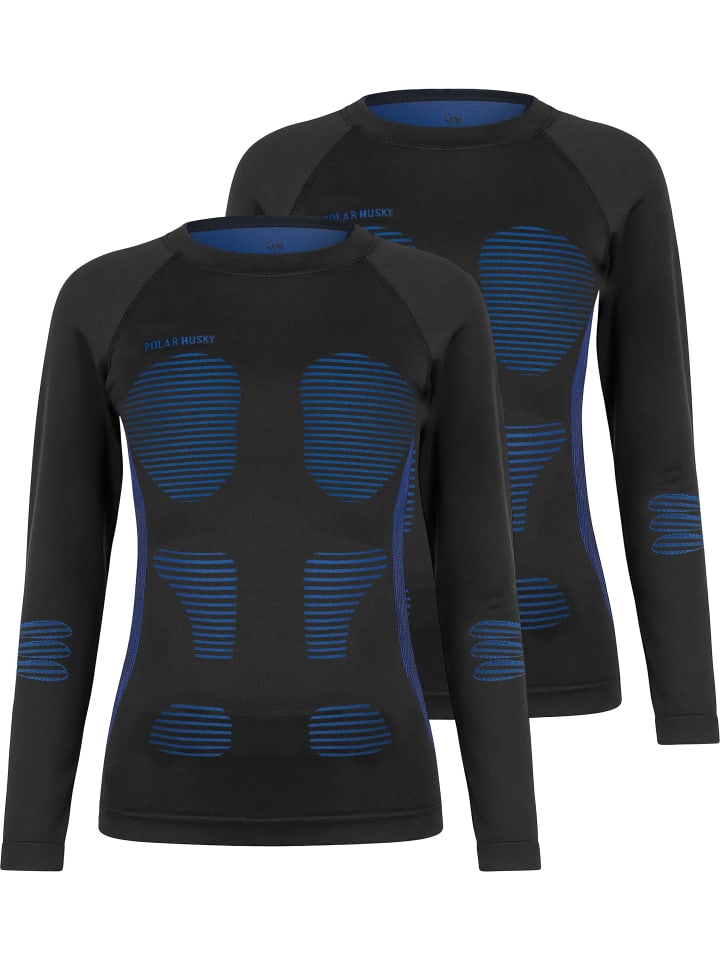 

Normani 2 женские термофутболки с длинным рукавом/лыжное нижнее белье синего цвета