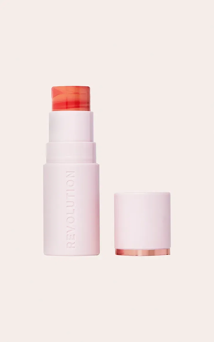 Тональный стик для румян Revolution Skin Silk Marble Blush Stick Prettylittlething, оранжевый