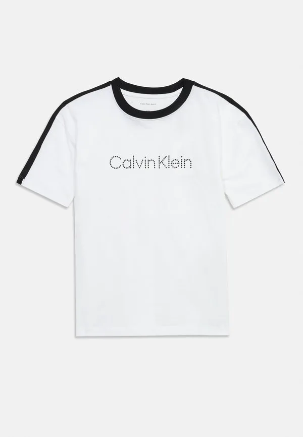 Футболка с принтом в виде ленты Calvin Klein Jeans, White — фото 3